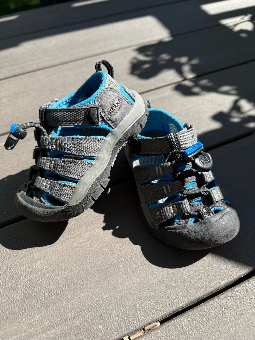 Keen Kids Gray and Blue Hydro Sandals